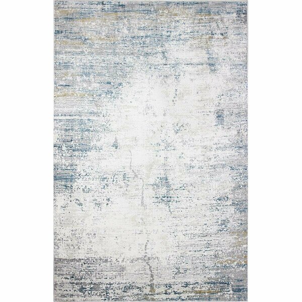 Bashian 3 ft. 6 in. x 5 ft. 6 in. Capri Collection Contemporary Polyester Power Loom Area Rug Ivy & Blue C188-IVBL-4X6-CP111
